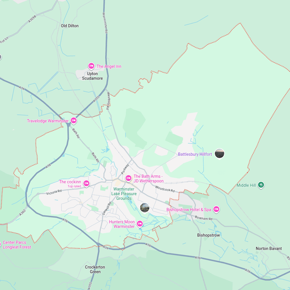 Map of Warminster